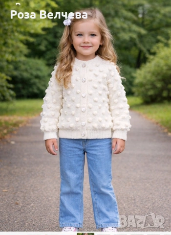 Ръчно плетена детска жилетка, снимка 6 - Детски пуловери и жилетки - 53282284