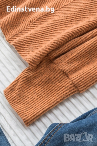 Дамска блуза в кафяво с дълъг ръкав, снимка 6 - Блузи с дълъг ръкав и пуловери - 53069682