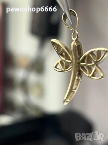 Златна висулка 14 карата, снимка 3 - Колиета, медальони, синджири - 52910959