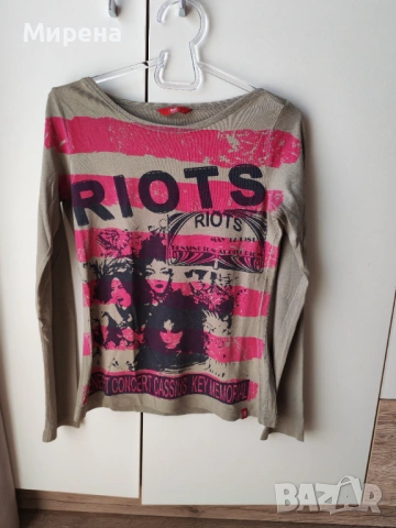 Комплект тютюнево зелена жилетка и блуза EDC by Esprit, размер ХS-S, снимка 4 - Жилетки - 54224523