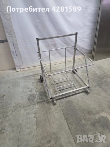 Немска хлебарска транспортна количка от неръждаема стомана, снимка 2 - Други машини и части - 53654783