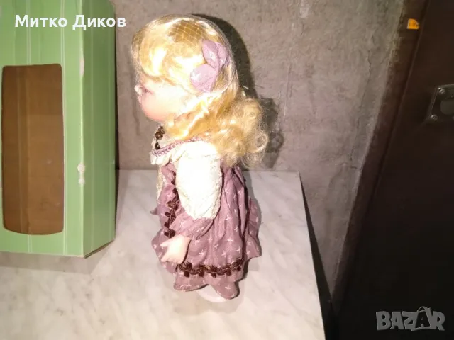 Немска порцеланова кукла от соца ГДР винтидж нова в кутия Н-305мм , снимка 4 - Кукли - 50026006