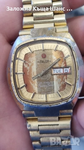 Рядък Швейцарски винтидж мъжки часовник Felca Space Star Rotomatic 25 Jewels  