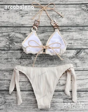 Моден дамски бански костюм от две части, 4цвята, снимка 4 - Бански костюми - 40296199