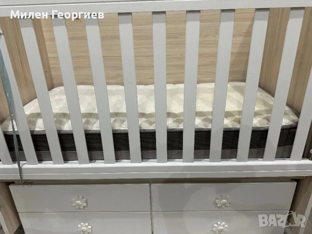 Бебешка кошара с двулицев матрак, снимка 5 - Кошарки - 50567424