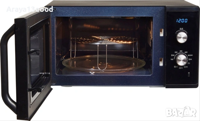 Микровълнова фурна с грил Samsung MG23K3614AK/EG, 23л, керамично покритие, LED дисплей, снимка 3 - Микровълнови - 53898650