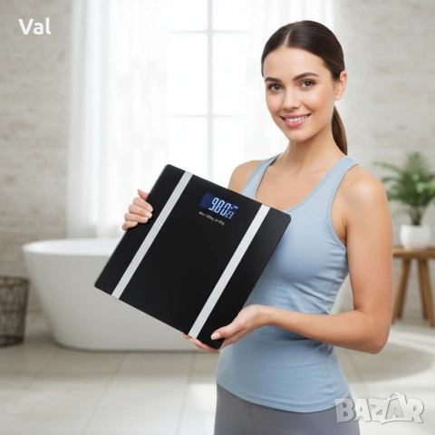 Дигитален кантар за тегло Rosberg R51650I, с Bluetooth, LCD екран, до 180кг, снимка 3 - Електронни везни - 53850024