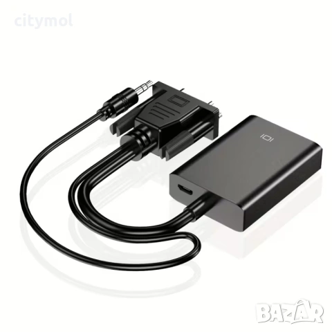VGA към HDMI 1080P HD Audio TV AV HDTV видео, адаптер кабел конвертор