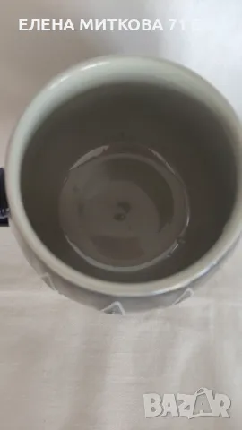 Немски релефни керамични халби кобалт - 500 мл -3 бр, снимка 4 - Антикварни и старинни предмети - 49509371