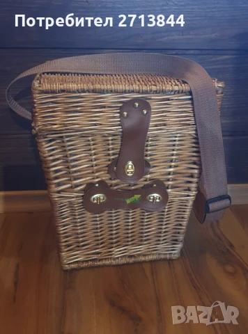 Плетена винтидж кошница за пикник, снимка 12 - Антикварни и старинни предмети - 51005174