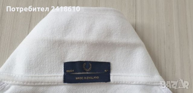 Fred Perry Pique Cotton Made In England Mens Size M /L ОРИГИНАЛ! Мъжка Тениска!, снимка 2 - Тениски - 45573192