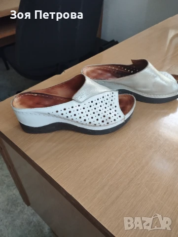 Дамски чехли естествена кожа - Мона Лиза, снимка 3 - Чехли - 50671412