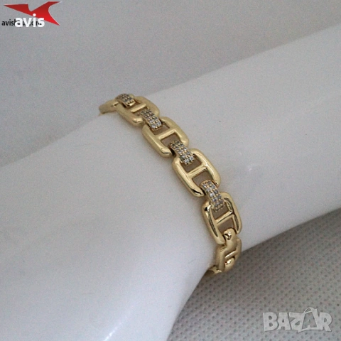 Гривна с 14К златно покритие 234849, снимка 3 - Гривни - 53389547