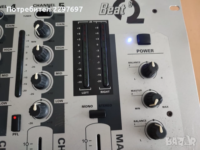 Пулт смесител професионален DJ миксер "JB-Systems Beat 6", снимка 10 - Ресийвъри, усилватели, смесителни пултове - 50535597
