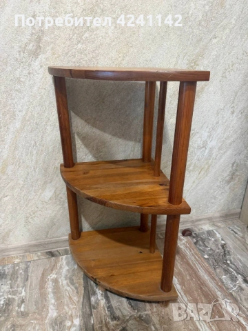 Дървени ъглови рафтове 2бр., снимка 8 - Етажерки - 54096686