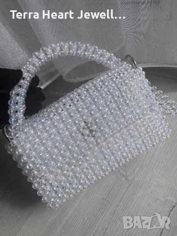 Дамска чанта ръчна изработка цвят русалка, снимка 5 - Чанти - 51793121