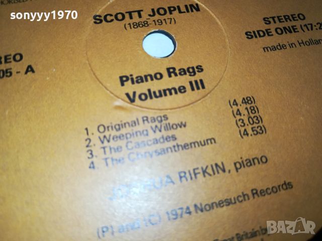 SCOTT JOPLIN-MADE IN HOLLAND-ПЛОЧА 2904240935, снимка 14 - Грамофонни плочи - 45503780