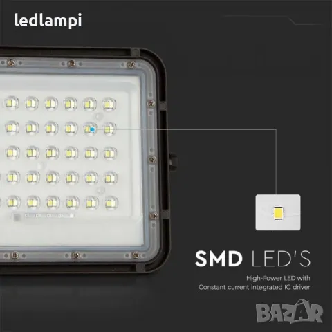 Соларен LED Прожектор 10W 800Lm IP68, снимка 8 - Соларни лампи - 48631971