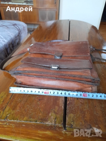 Стара кожена чанта #17, снимка 8 - Други ценни предмети - 52123349