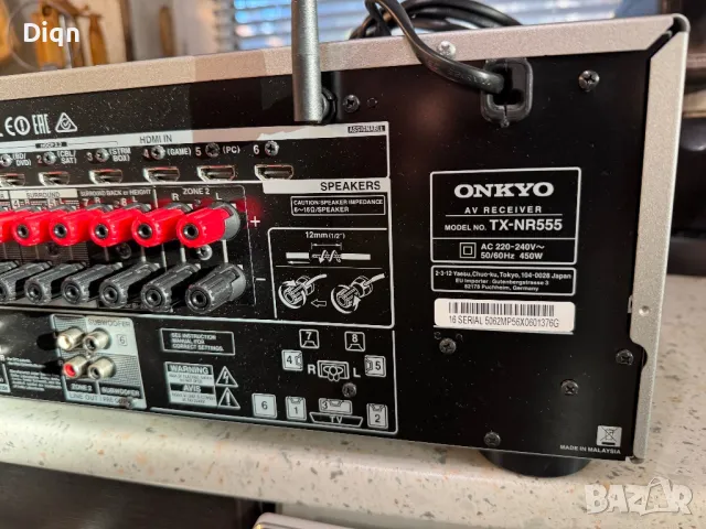 Като нов Onkyo TX-NR555, снимка 10 - Ресийвъри, усилватели, смесителни пултове - 48326558