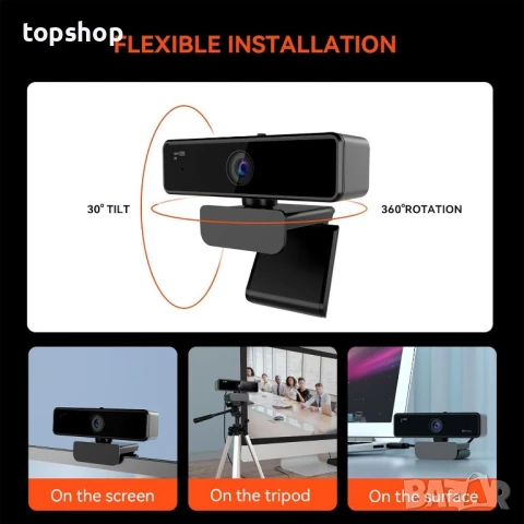 Уеб камера NUROUM V11 2K Webcam Dual Microphone 1080P 60fps 1440P, снимка 3 - Камери - 50529363