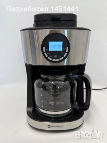 Кафемашина Warenkraft с мелачка, 1.8л - 2 в 1 на зърна и на прах, снимка 4 - Кафемашини - 52674156