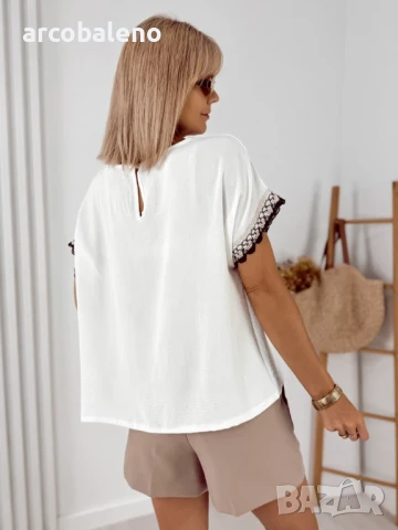 Дамска блуза с къси ръкави GENUA, 3цвята , снимка 18 - Тениски - 51022363