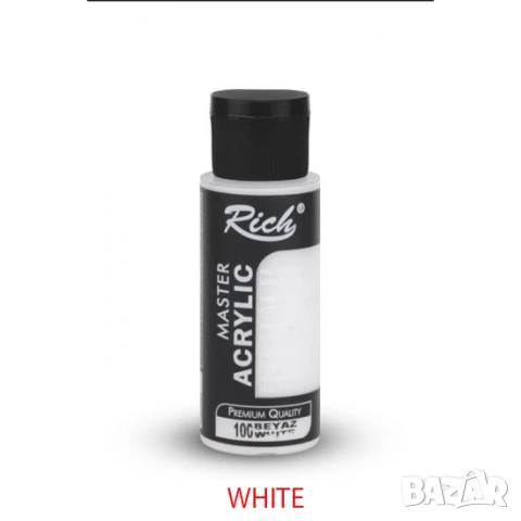 Комплект акрилни бои RICH Master Metallic Acrylic 13 цвята 60 мл, снимка 4 - Други - 51084318