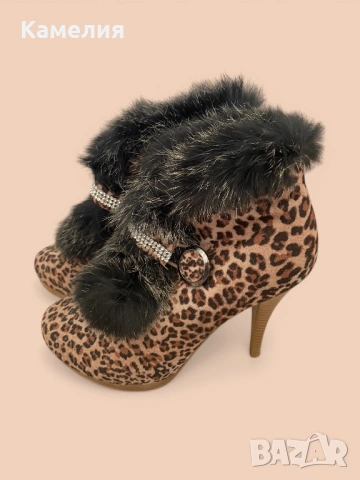 Обувки с естествен пух