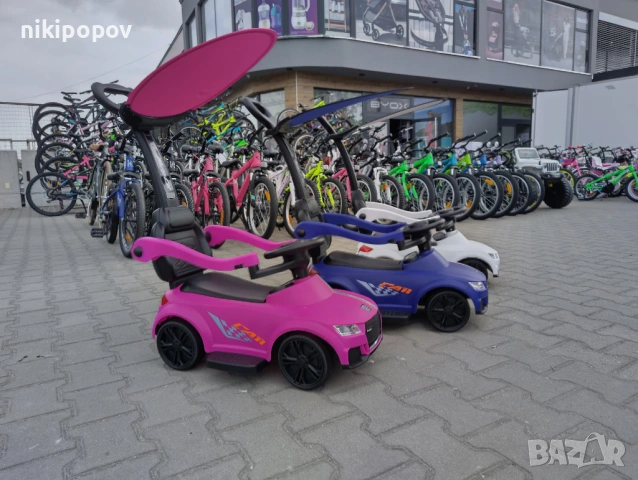 MONI Кола за бутане с дръжка Victory 2в1