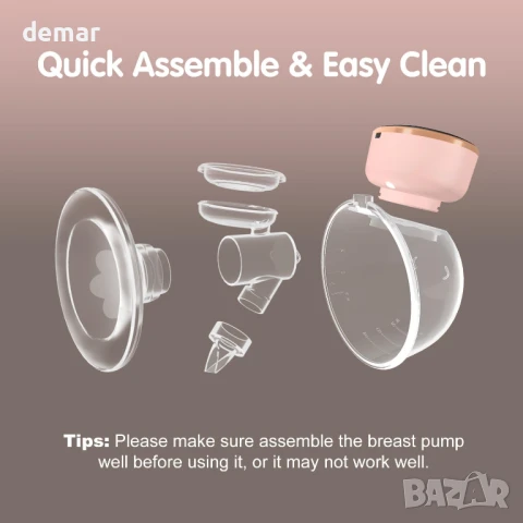 MOMAINI Носима помпа за кърма, 3 режима и 9 нива, 19/21/24 мм фланци (1 брой), снимка 4 - Помпи за кърма - 51181933