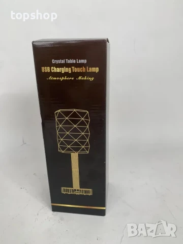 НОВА LED кристална настолна лампа Ausolee, сензорна и димируема [16 цвята и 4 режима] с дистанционно, снимка 7 - Настолни лампи - 50493240