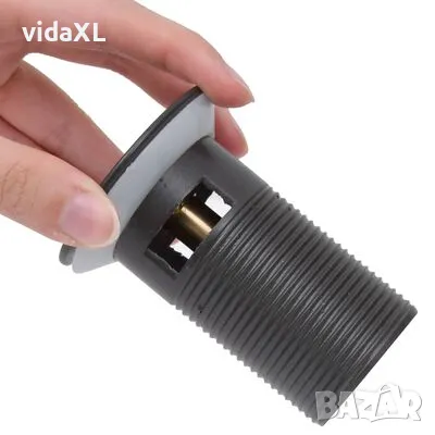 vidaXL Сифон клик-клак с преливник, сив, 6,4x6,4x9,1 см（SKU:149058）, снимка 4 - Други инструменти - 49359582