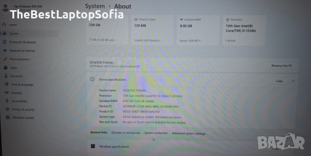 Лаптоп HP ProBook 450 G10, снимка 6 - Лаптопи за работа - 53911403