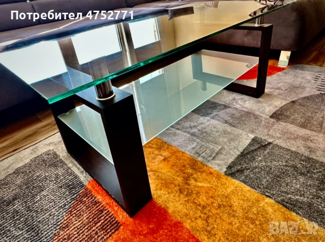 Стъклена холна маса, снимка 3 - Маси - 53680019