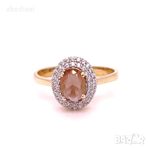 Златен дамски пръстен 3,41гр. размер:60 14кр. проба:585 модел:34425-6