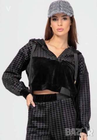 Нови дрехи Junona Юнона секси лъскаво черно бюстие кроп топ зимно дълго яке с пух палто панталон , снимка 7 - Корсети, бюстиета, топове - 52414723