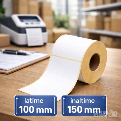 Етикети за товарителници / Самозалепващи етикети на ролка за термопринтер, снимка 3 - Принтери, копири, скенери - 53757800