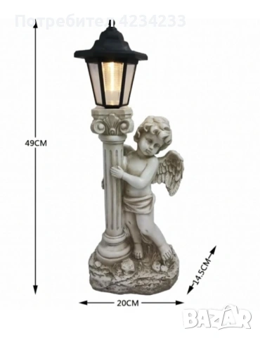 Соларна лампа ангел , снимка 6 - Соларни лампи - 53763943