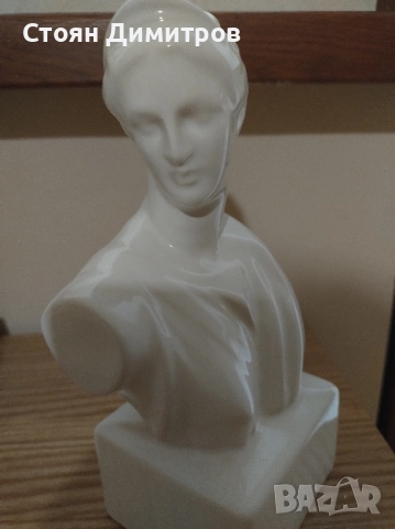 Класически порцеланов бюст на богиня Дияна, перфектно изпълнение чиста, нова , снимка 10 - Колекции - 51976798