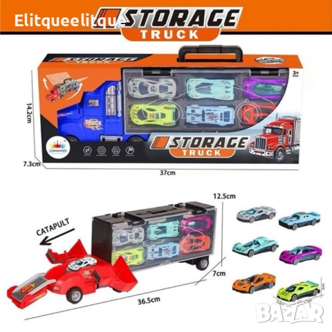 Камион за съхранение - автовоз с колички STORAGE TRUCK, снимка 5 - Коли, камиони, мотори, писти - 52166825