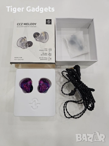 CCZ Melody BC01 – хибридни HiFi In-Ear слушалки (1BA + 1DD), без микрофон, снимка 6 - Слушалки и портативни колонки - 53934976