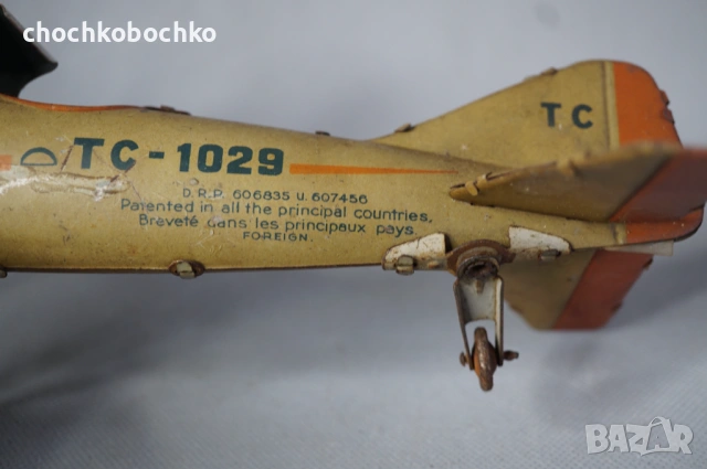 1930 Tippco Немска метална механична играчка модел самолет, снимка 3 - Колекции - 53197625