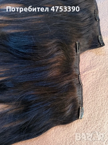 Екстеншъни естествена коса на треси, снимка 2 - Аксесоари за коса - 53687743