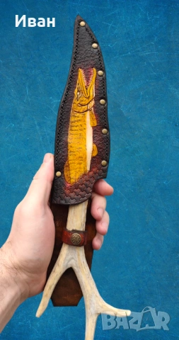 Нож щука риба лов ножка риболов , снимка 6 - Ножове - 53935666