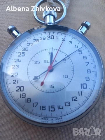 голям хронометър СССР Цепи секундата на 100тни, снимка 3 - Антикварни и старинни предмети - 52074045