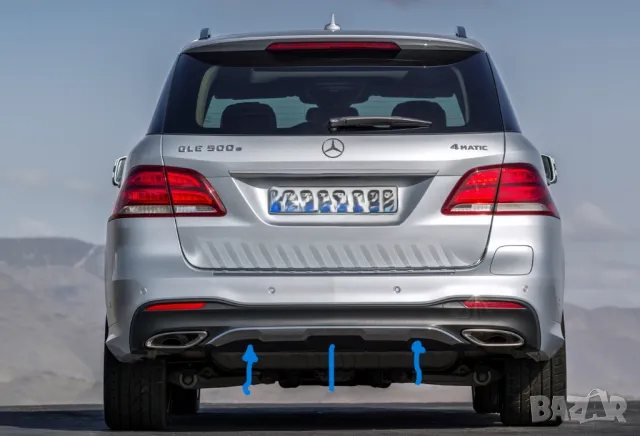 Лайстна за задна броня Mercedes GLE GLS (2015. 2019г.)W166 X166, снимка 1 - Части - 47153290