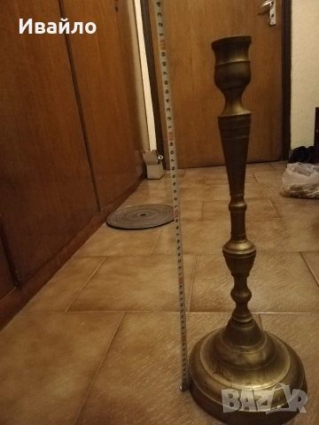 Свещник меден, снимка 2 - Антикварни и старинни предмети - 54058430