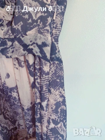 Копринена рокля в змийски принт, снимка 6 - Рокли - 51351721