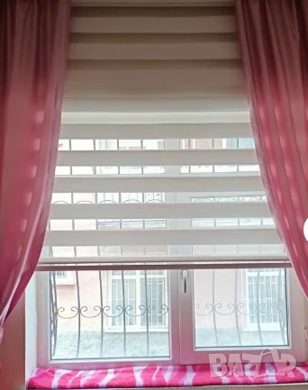 Щори ECD  Ролетни, Текстилни, Двойни, Без пробиване, Включен монтажен материал, Бял,Сив ,Бежов